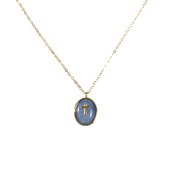 LOREN + OLIVIA Collar con Dije Bañado en Oro de 14K