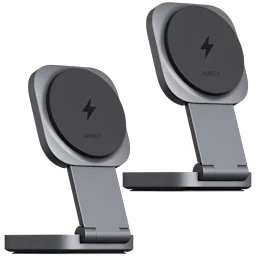 2-Pack: Aukey Magfusion Qi2 2-in-1 Foldable Charger