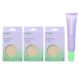 Paquete de 120: Pegatinas Puntuales de Hidrocoloide Glossmetics + 1 Gel de Tratamiento Puntual