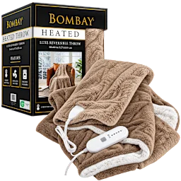 Bombay Manta Calefactable Reversible de Imitación de Piel
