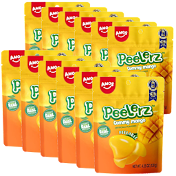 12-Pack: Amos Peelerz Peelable Mango Gummies (4.25oz)
