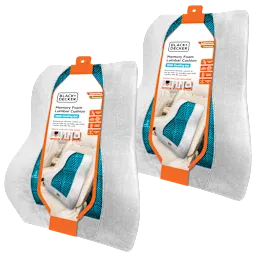 2-Pack: BLACK+DECKER Memory Foam Lumbar Support Pillow with Cooling Gel