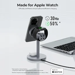 AUKEY MagFusion Qi2 Estación de Carga Inalámbrica 3 en 1
