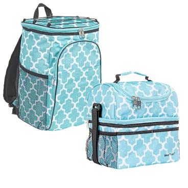 Smart Cart Insulated Cooler Backpack and Lunch Bag Bundle