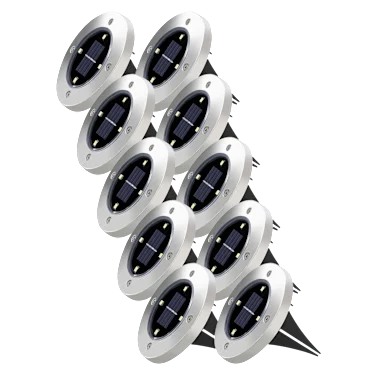 10-Pack: In-Ground Solar LED Pathway Lights