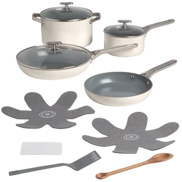 Greater Goods 12-Piece Premium PFAS-Free Triple-Layer Ceramic Cookware Set