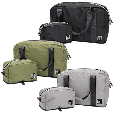 IHKWIP 2-Piece Foldable Duffle Bag and Toiletry Bag Set
