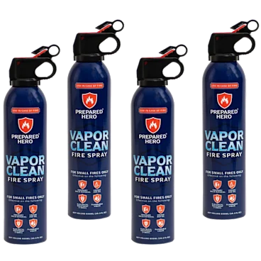 4-Pack: Prepared Hero Vapor Clean Fire Spray
