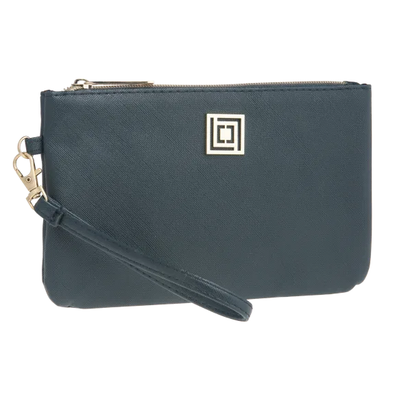 Liz Claiborne Saffiano Phone Charging Wristlet with RFID Theft Protection