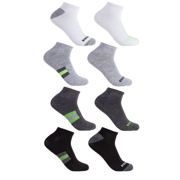 48-Pack: Steve Madden Men's Flat Knit Low Cut Socks