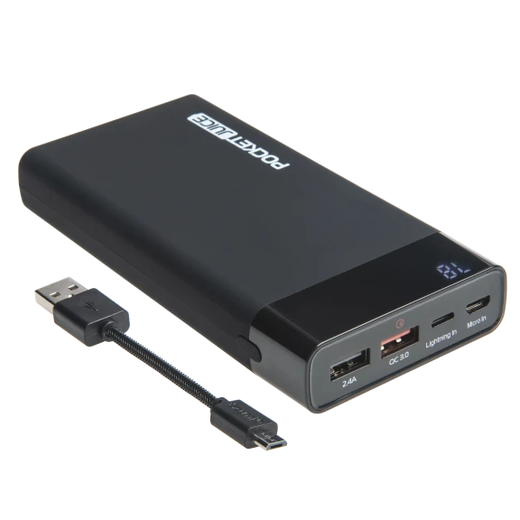 tzumi Pocket Juice 12000mAh Power Bank with Quick Charge 3.0 & Lightning Port