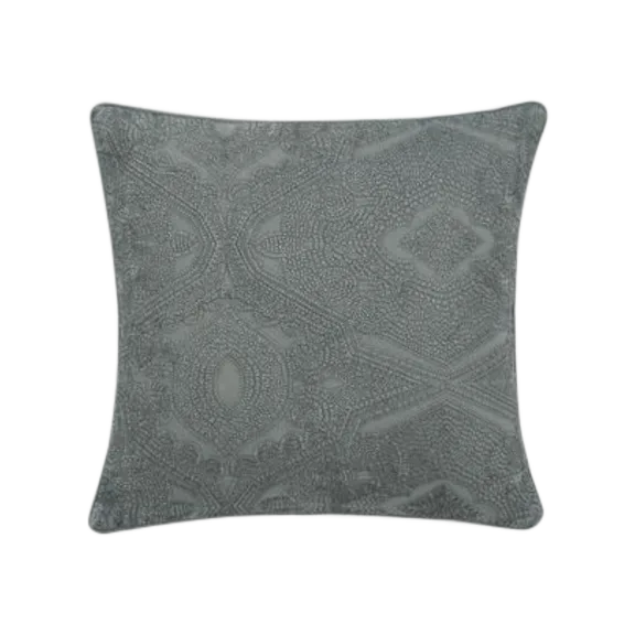 Threaded Mendhi Embroidered Pillow Cover (20"x20")
