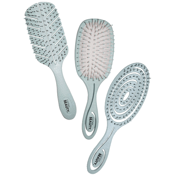 3-Pack: Cortex Beauty Eco-Friendly Hair Brush Set