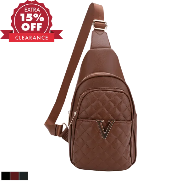 Malibu Skye Mona Quilted Sling with V Hardware