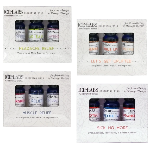 3-Pack: Ice Labs Natural Essential Oil Blends