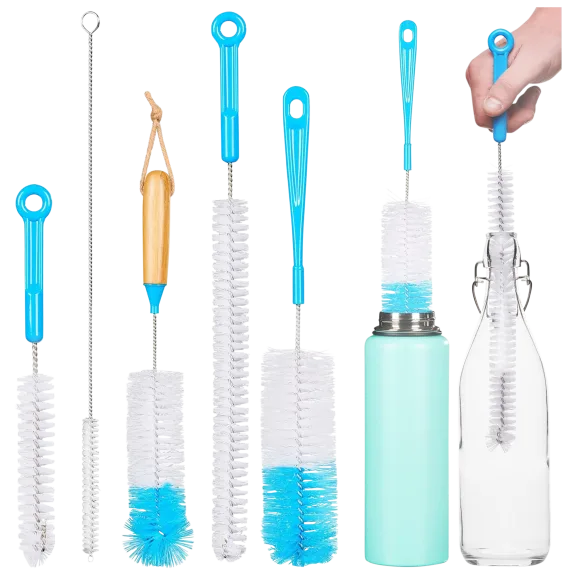 Turbo 5-Piece Microfiber Bottle Brush Cleaner Pack