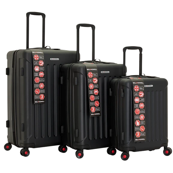 Bell + Howell 3-Piece Luggage Set with Built in Luggage Scale