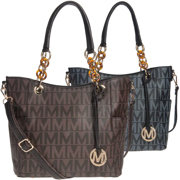 Milan Imports 2-Pocket Tote with Chain Handles