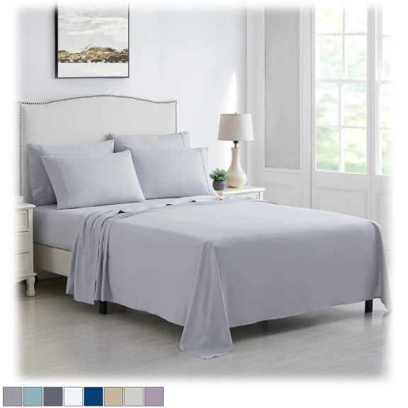 Bibb Home 6-Piece Bamboo from Rayon Sheet Set