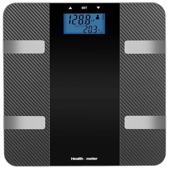 Health-o-Meter Digital Carbon Fiber Total Body Composition Weight Tracking Scale