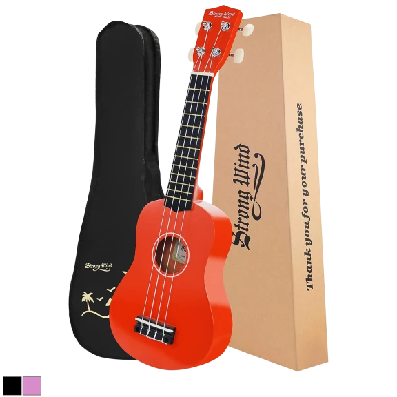 Strong Wind 21" Soprano Basswood Ukelele with Gig Bag
