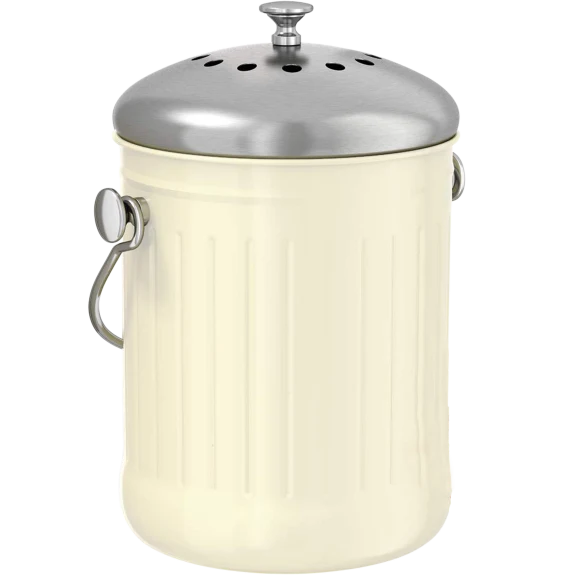 iTouchless 1.32 Gallon / 5 Liter Kitchen Stainless Steel Compost Bin