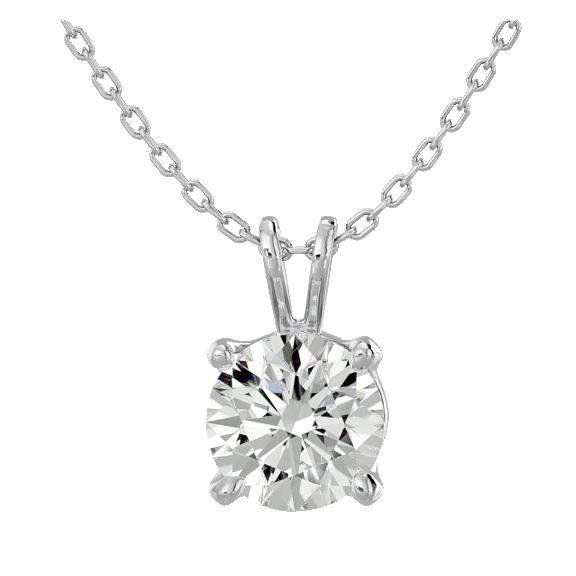 1.0 Carat TW Solid 14K Moissanite Necklace or Screw Back Stud Earrings