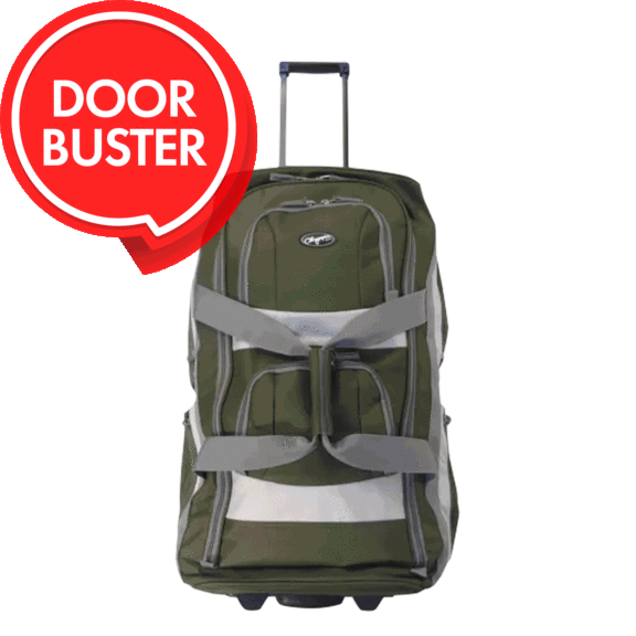 Olympia USA 8-Pocket 22" Rolling Duffel Bag