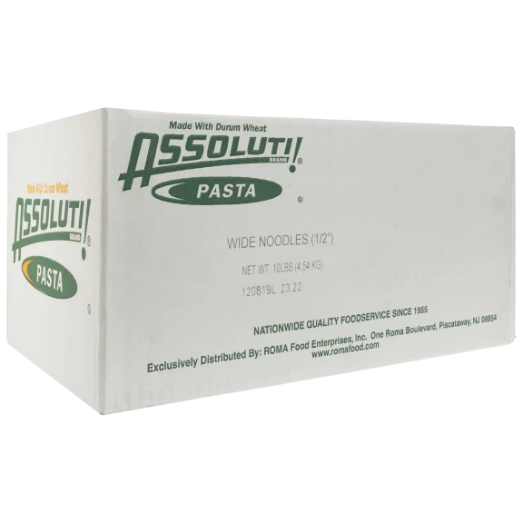 10lb Case of Assoluti Pasta Noodle Egg Wide 1/2 in (2 units of 5lb)