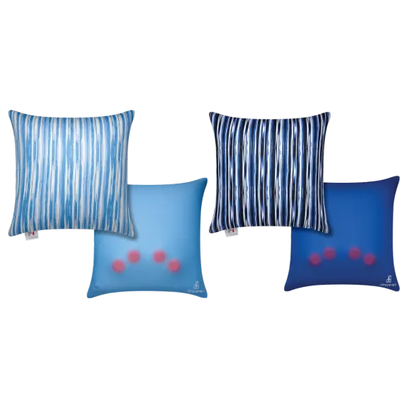 M Cushion Heated 18" Massage Pillow & BONUS Matching Decor Pillow