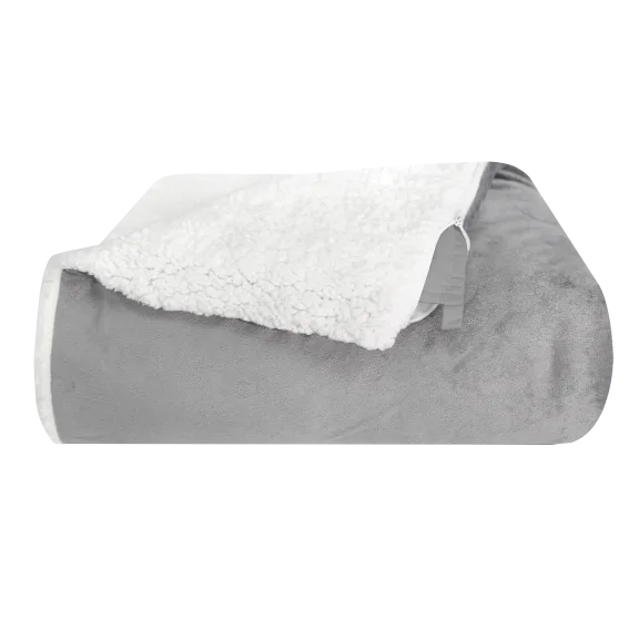 SensorPEDIC Serenity 15lb Weighted Blanket w/ Sherpa Fabric and Removable Cover