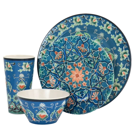 Gibson Home 16 Piece Tacoma Melamine Dinnerware Set