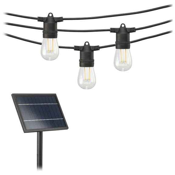 Mr. Beams Solar LED Outdoor String Lights (54 Feet, 24 Bulbs)