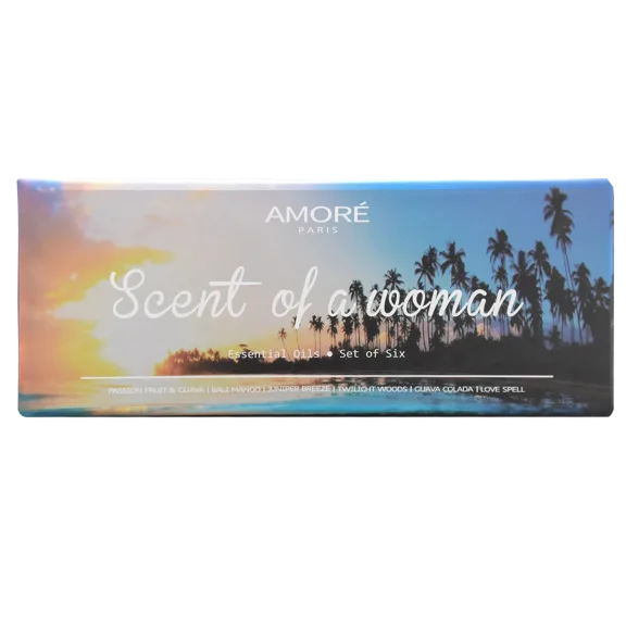 Amore Paris Premium Fragrance Aromatherapy Essential Oil Gift Set (6-Pack)