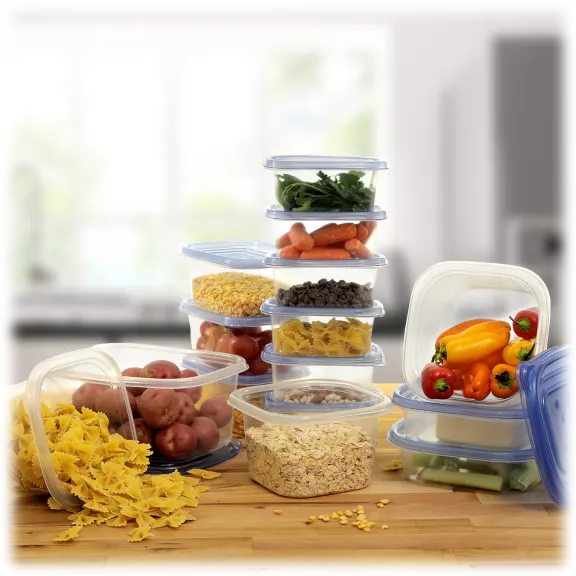 Diamond Home 30-Piece Storage Container Set with Blue Lids