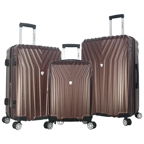Olympia USA Voyager 3-Piece Premium Hardside 8-Wheel Luggage Set
