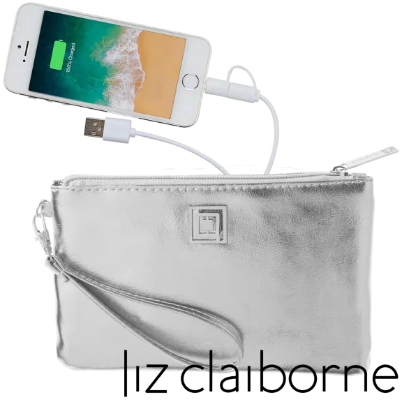 Metallic Phone Charging Wristlets with RFID Theft Protection by Liz Claiborne