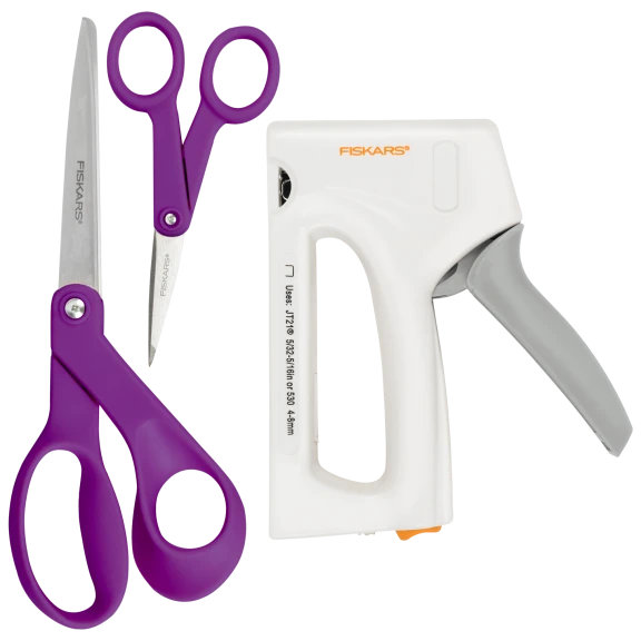 Fiskars® Staple Gun and Essential Sewing Kit Set