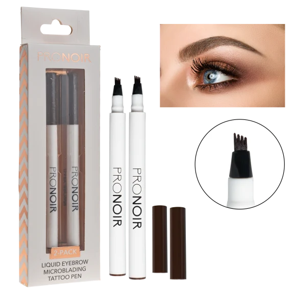 2-Pack: ProNoir Liquid Eyebrow "Microblading" Natural Look Pens