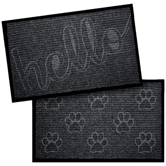 2-Pack: California Home Goods Ribbed Entryway Floor Mat