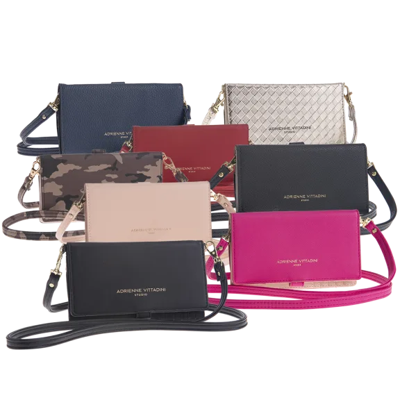Adrienne Vittadini Charging Wallet w/ RFID Protection & Phone Pouch