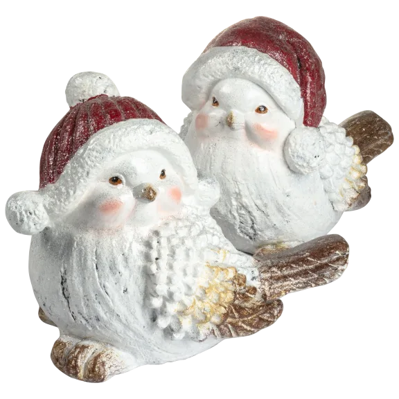 Set of 2: Wind & Weather Oversized Holiday Snowbird Figurines