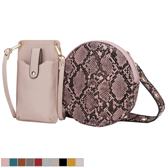 MKF Collection Hailey Smartphone Convertible Crossbody Bag - 2 piece set