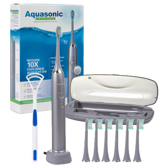 Aquasonic 12-Piece Limited Edition Ultra Whitening Toothbrush Set