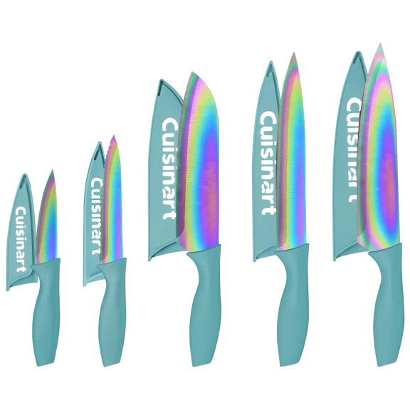 5-Piece: Cuisinart Advantage Ceramic Coated Color Printed Knife Set