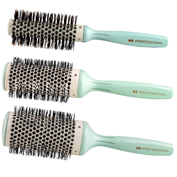 Be.Professional Round Boar Bristle Hair Brush with Thermolon