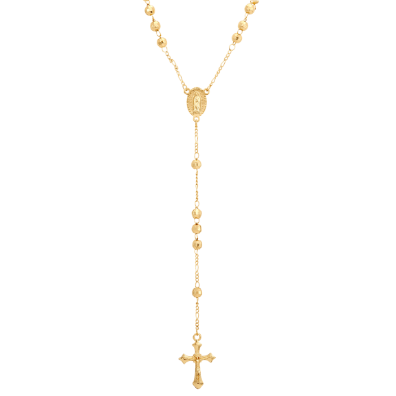 Savvy Cie 18K Gold Plated Diamond Cut Rosary