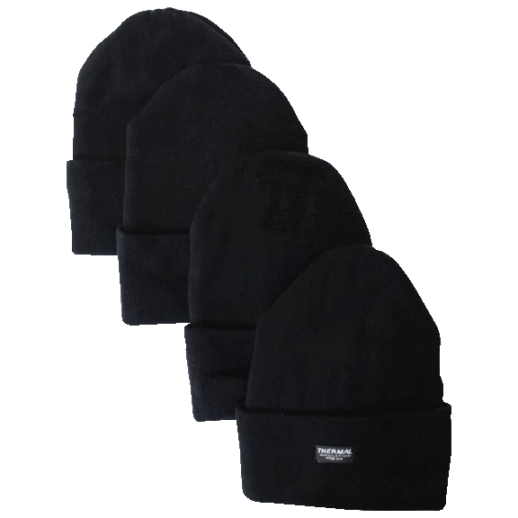 4-Pack: Fleece-Lined Winter Hat