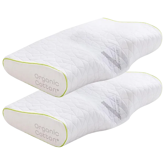 2-Pack: Vaverto Orthopedic Memory Foam Contour Pillows