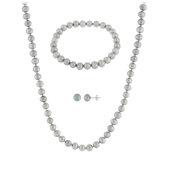 Splendid Pearls 6-7mm Freshwater Pearl Necklace, Bracelet, & Earring Set
